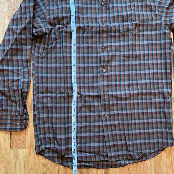 Sir Pendleton 100% Worsted Wool Plaid Button Down Shirt Mens Size Medium - Picture 6 of 9